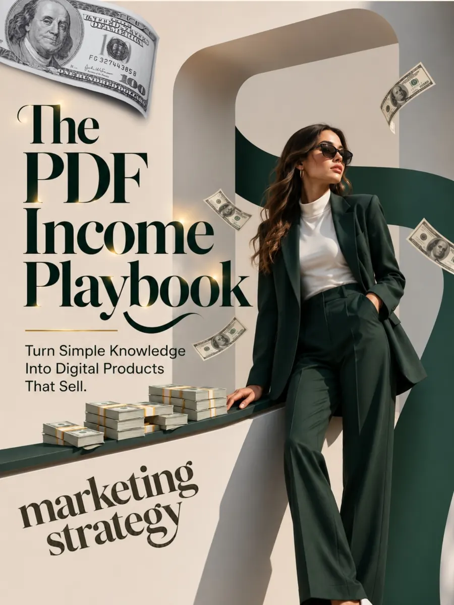 La portada del PDF Income Playbook en una tableta